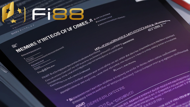 Điều Khoản Sử Dụng FI88 – Hướng Dẫn Tham Gia Đúng Quy Định